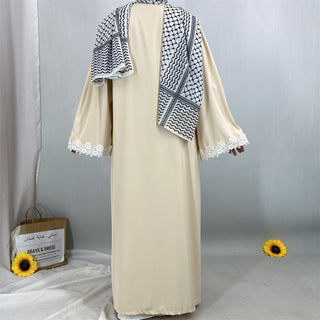 1467#Nida Abaya with Floral Lace Applique the Most Gorgeous Shade for Muslim Women