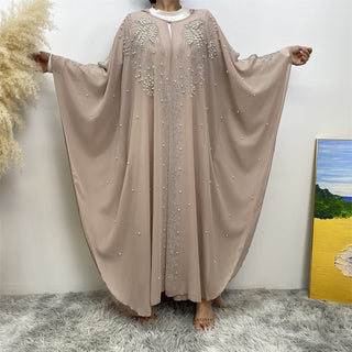 6741# Luxury diamond rhinestone muslim women's Eid Ramadan chiffon Abaya