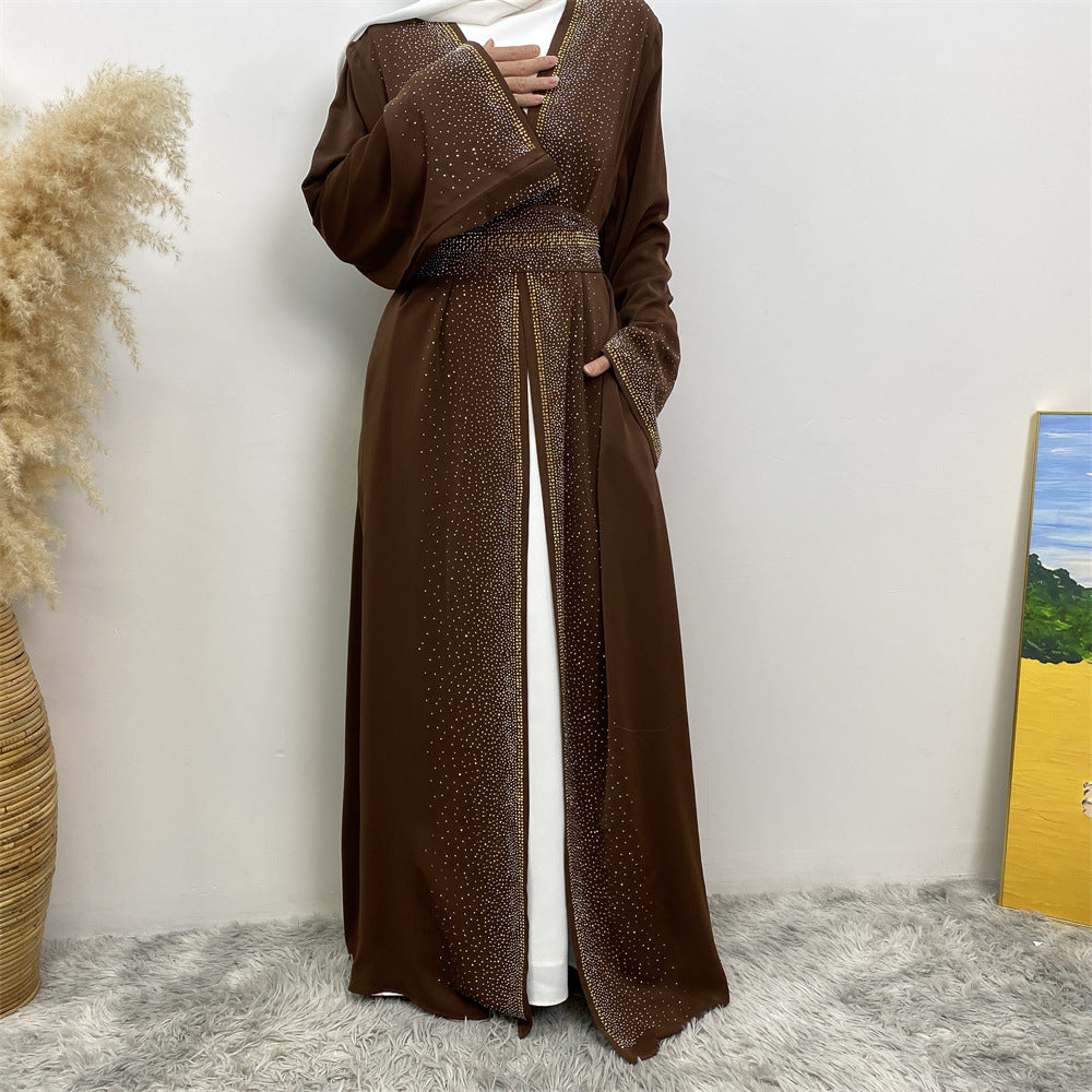 2010# Stunning 2024 ramadan little diamond abaya with matching diamonds belt