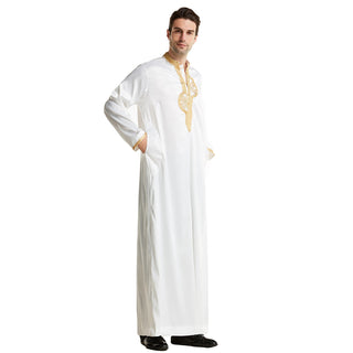 TH819#Abaya Muslim Clothing Islamic High Quality Men's Clothing Robe