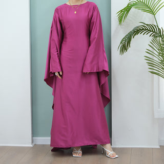 1803#2024 Fashion Style Abaya Design Satin Fabric Modest Dresses Kaftan Abaya Muslim Dress