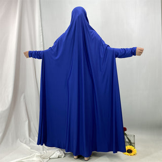 6841#Traditional Islamic One Piece Full Length Jilbab Prayer Abaya Made in Premium Stretch Jersey Spandex