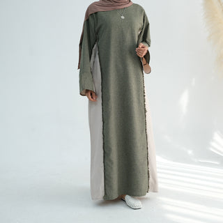 1897#Linen Abaya with Tassels Fashion Abaya Femmes Robe Musulmane Women Islamic Clothing