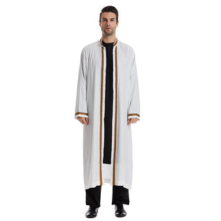 TH830#Abaya Muslim Clothing Long Sleeves Islamic High Quality Men's Robe