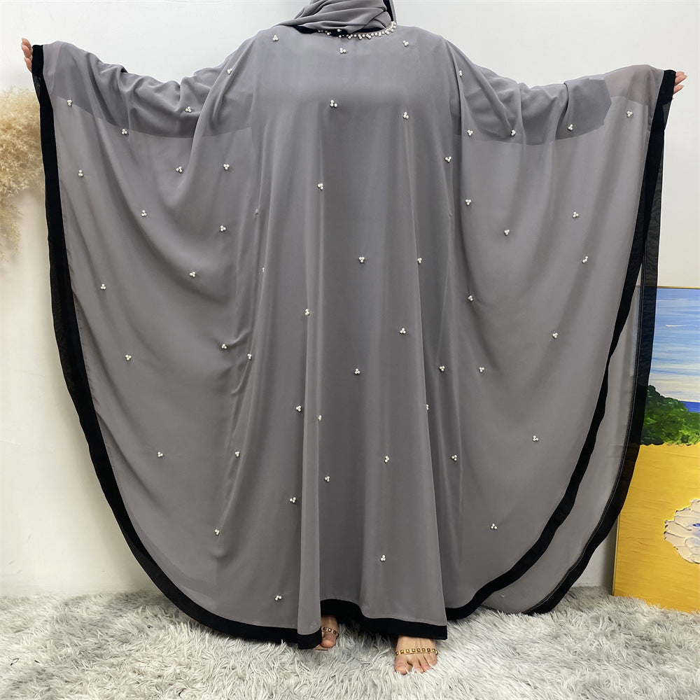 6763# 2024 chiffon adjustable waist abaya ramadan eid mubarak dubai kaftan abayas