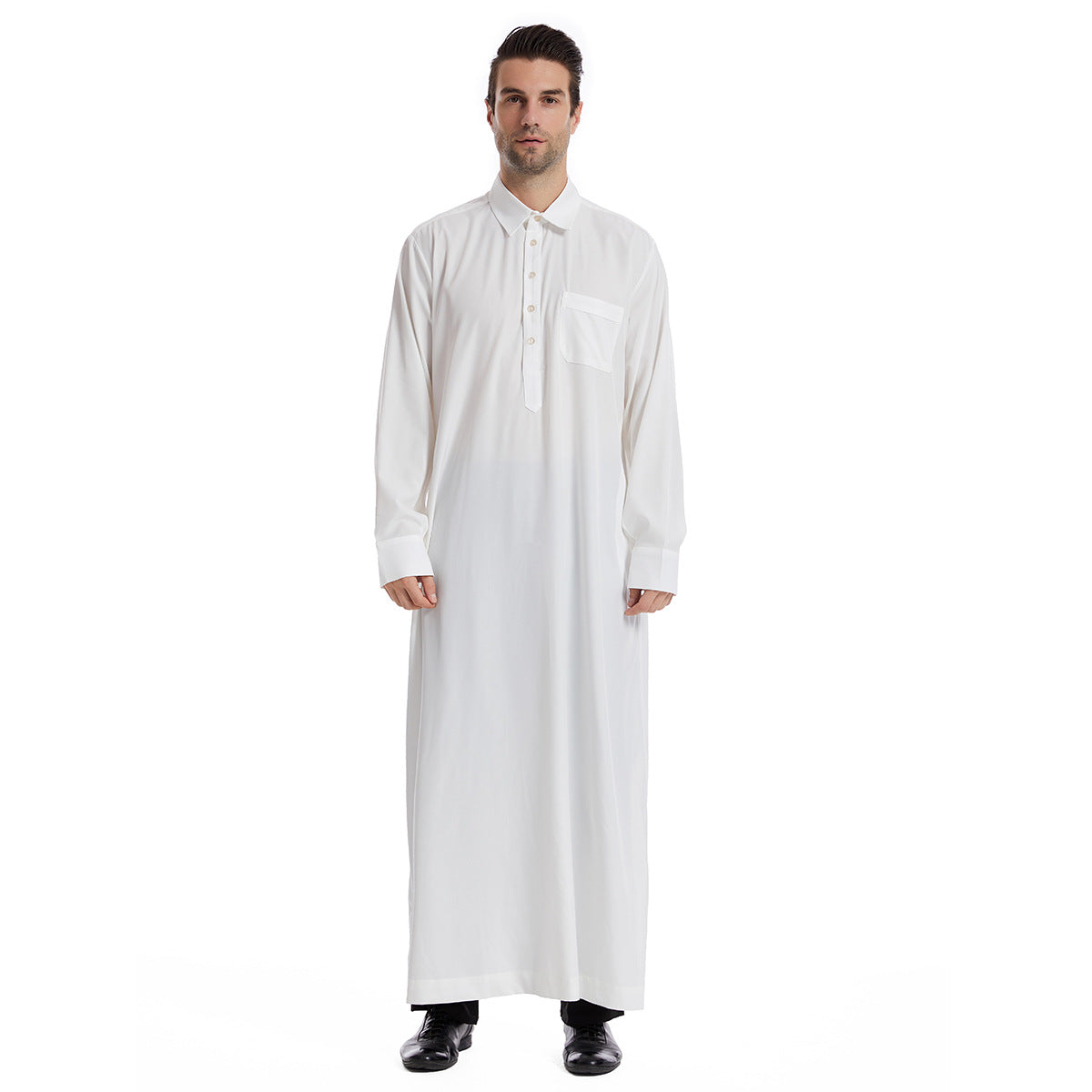 TH828#Abaya Muslim Clothing Long Sleeves Islamic High Quality Men's Clothing
