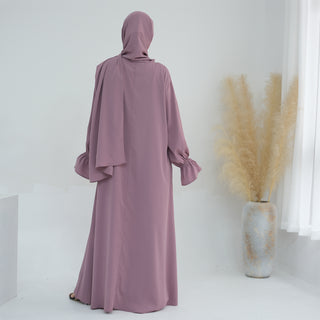 1714#Nida Ruffle Style One Piece Jilbab Abaya Women muslim dress