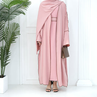 1693#2024 New Modest Wrinkle Polyester EID With Hijab Islamic Clothing Abaya