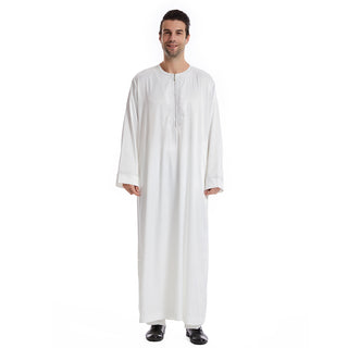 TH831#Abaya Muslim Clothing Long Sleeves Islamic High Quality Men's Robe