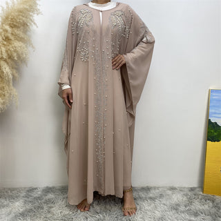 6741# Luxury diamond rhinestone muslim women's Eid Ramadan chiffon Abaya