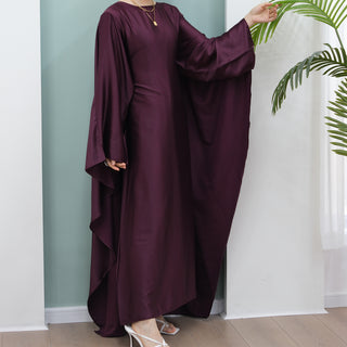 1803#2024 Fashion Style Abaya Design Satin Fabric Modest Dresses Kaftan Abaya Muslim Dress