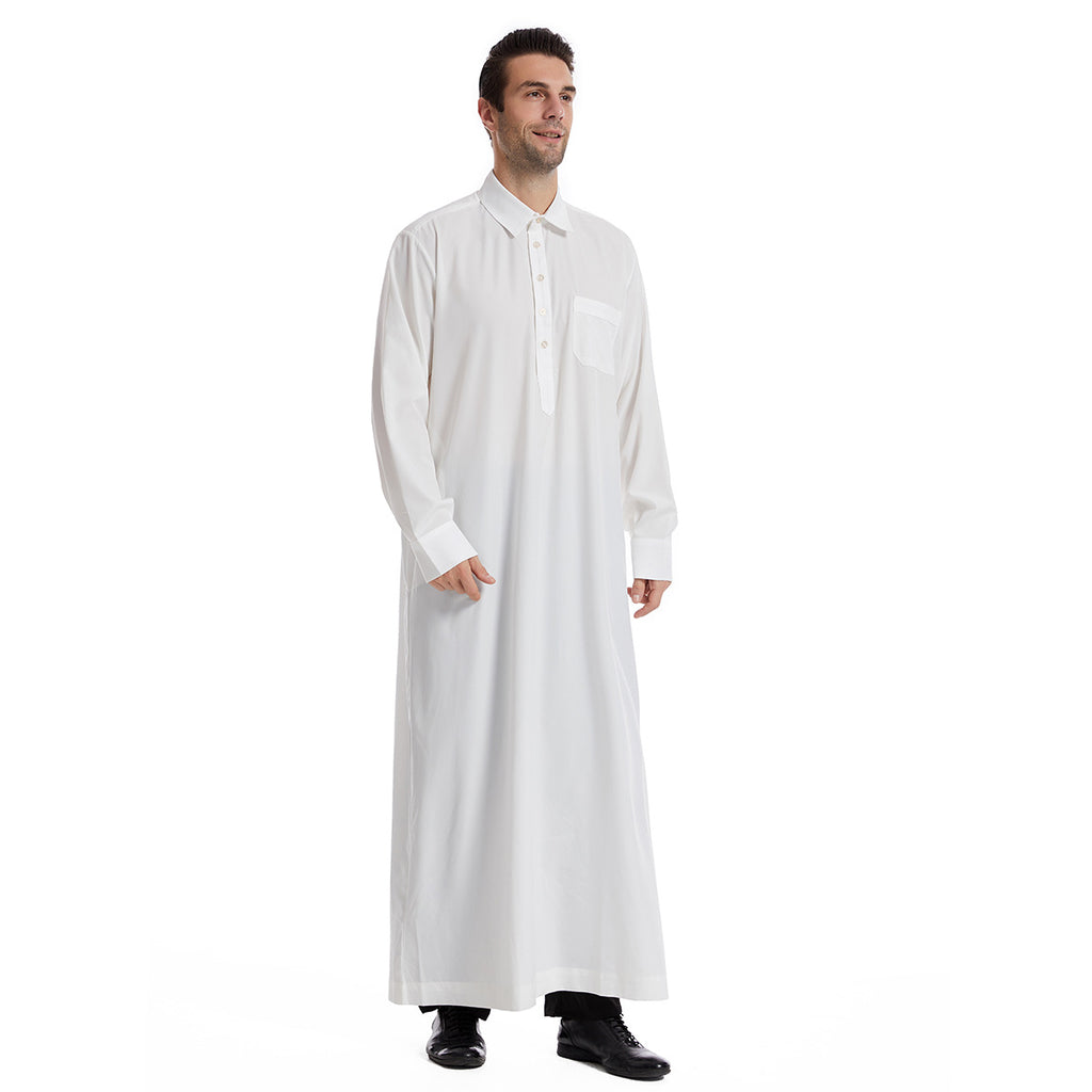TH828#Abaya Muslim Clothing Long Sleeves Islamic High Quality Men's Clothing