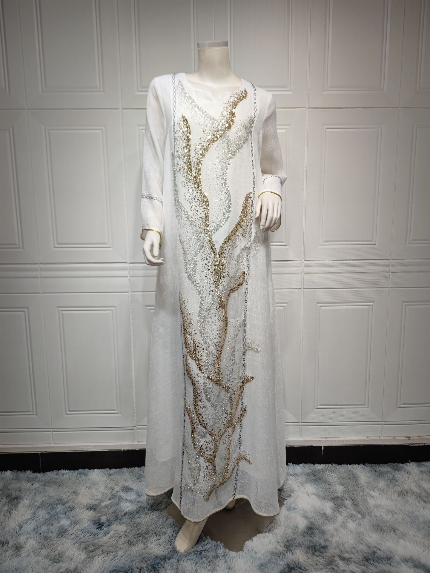 AB295# New flower dress Muslim abaya morocco women's clothing