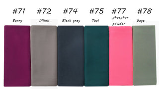 YW16#Long Muslim Shawl Plain Chiffon Simple Scarf