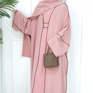 1693#2024 New Modest Wrinkle Polyester EID With Hijab Islamic Clothing Abaya