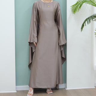 1803#2024 Fashion Style Abaya Design Satin Fabric Modest Dresses Kaftan Abaya Muslim Dress