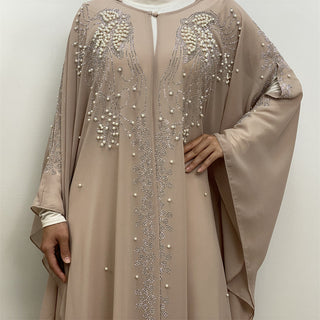 6741# Luxury diamond rhinestone muslim women's Eid Ramadan chiffon Abaya