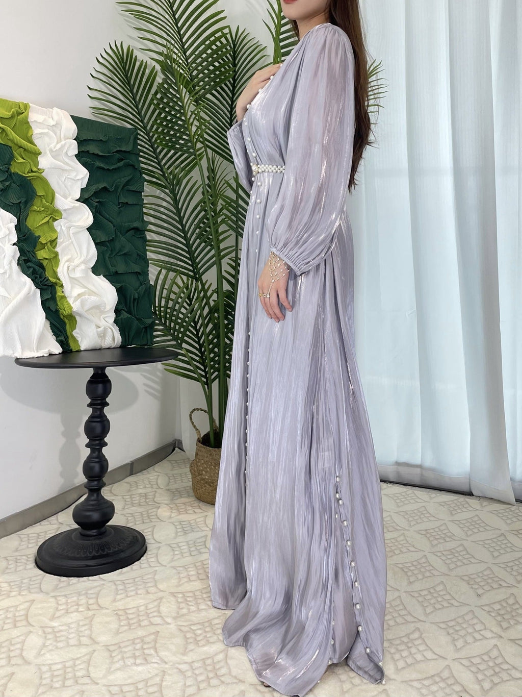1003#3PCS MODEST SET EID FOR MUSLIM GIRL FASHION DESIGN ELEGANT DRESSES DUBAI ABAYA