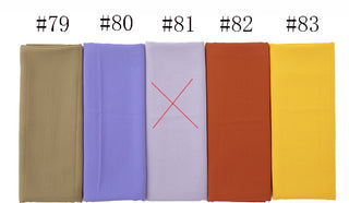 YW16#Long Muslim Shawl Plain Chiffon Simple Scarf