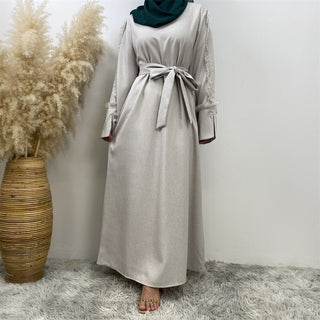6804#Latest Dress for Women Linen Material Dubai Middle East Fashion Long Sleeve Dress Latest Dress for Women Linen Material Dubai Middle East Fashion Long Sleeve Dress