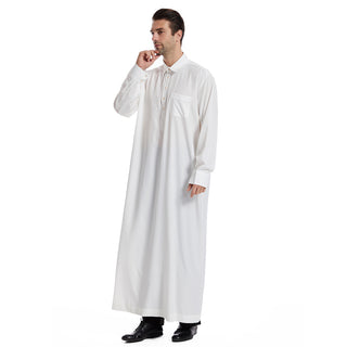 TH828#Abaya Muslim Clothing Long Sleeves Islamic High Quality Men's Clothing