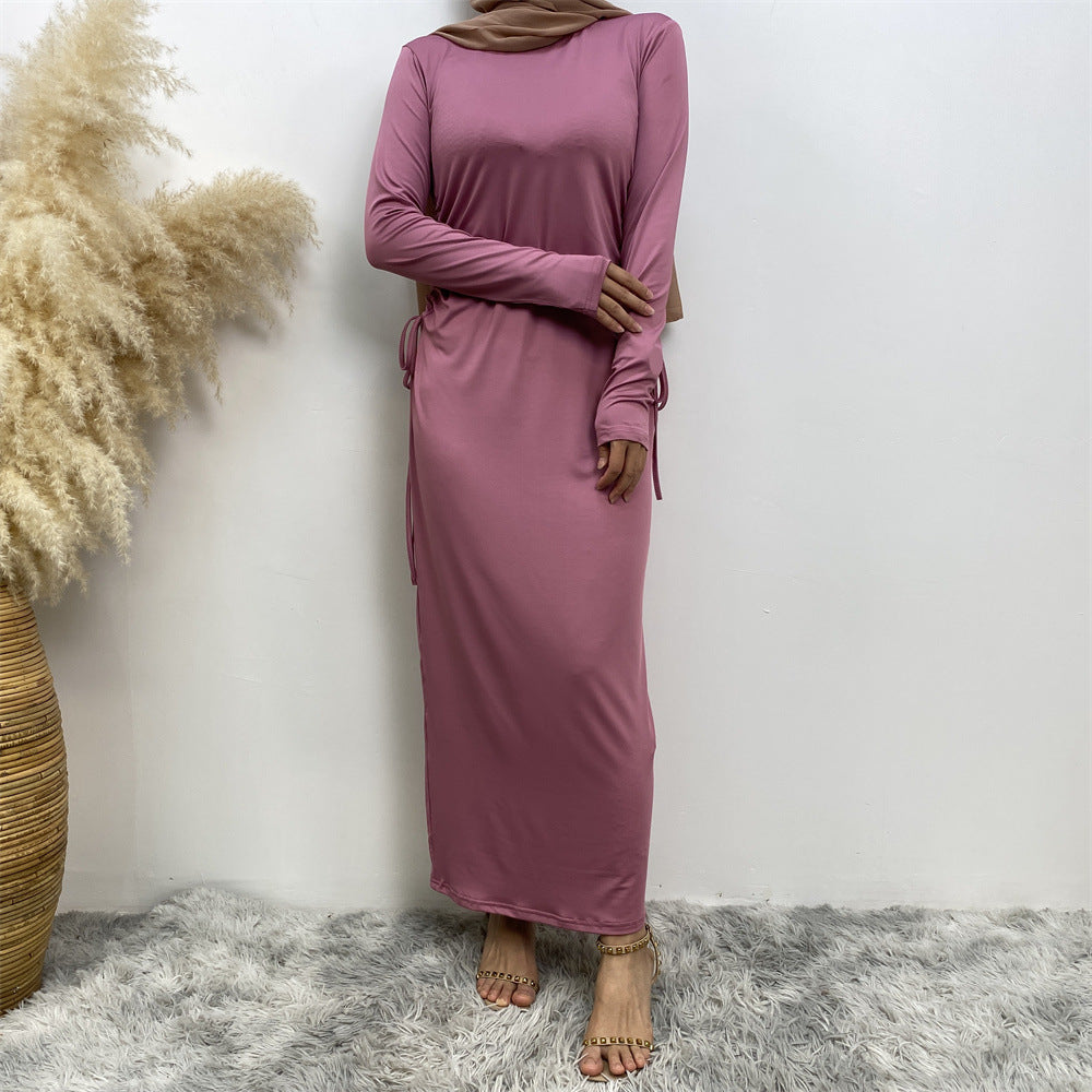 6736# Latest Bodycon Jersey Side With Elastic Waistband Women Clothing