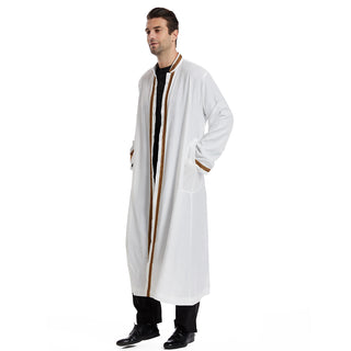 TH830#Abaya Muslim Clothing Long Sleeves Islamic High Quality Men's Robe