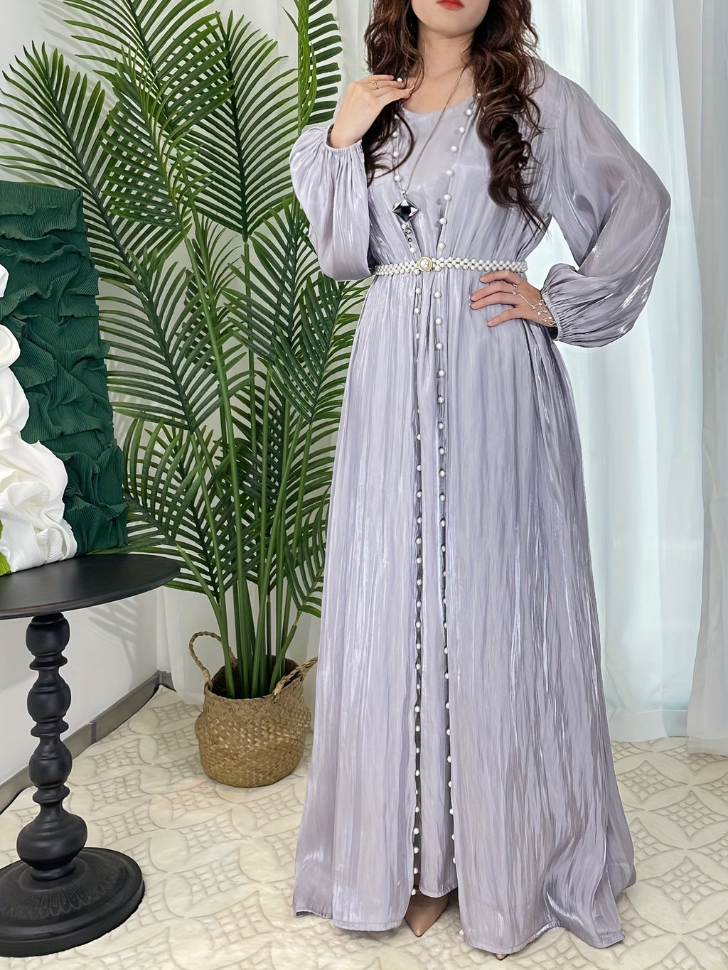 1003#3PCS MODEST SET EID FOR MUSLIM GIRL FASHION DESIGN ELEGANT DRESSES DUBAI ABAYA