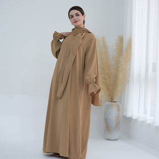 1714#Nida Ruffle Style One Piece Jilbab Abaya Women muslim dress