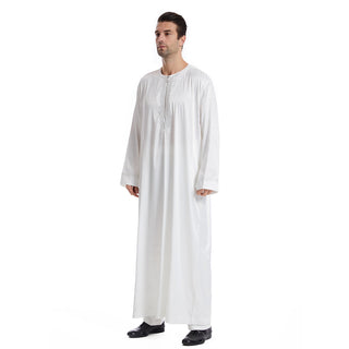 TH831#Abaya Muslim Clothing Long Sleeves Islamic High Quality Men's Robe