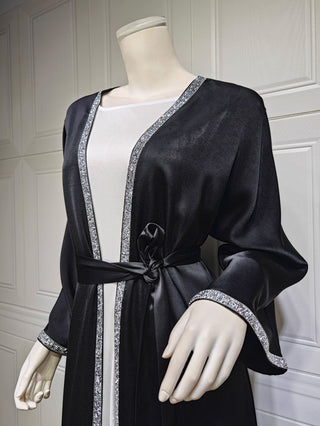 058#Women Sequins Luxury Modest Wear Islamic Clothing Dubai Abaya