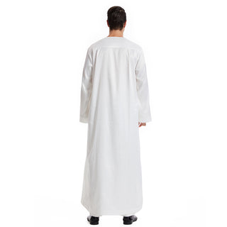 TH831#Abaya Muslim Clothing Long Sleeves Islamic High Quality Men's Robe