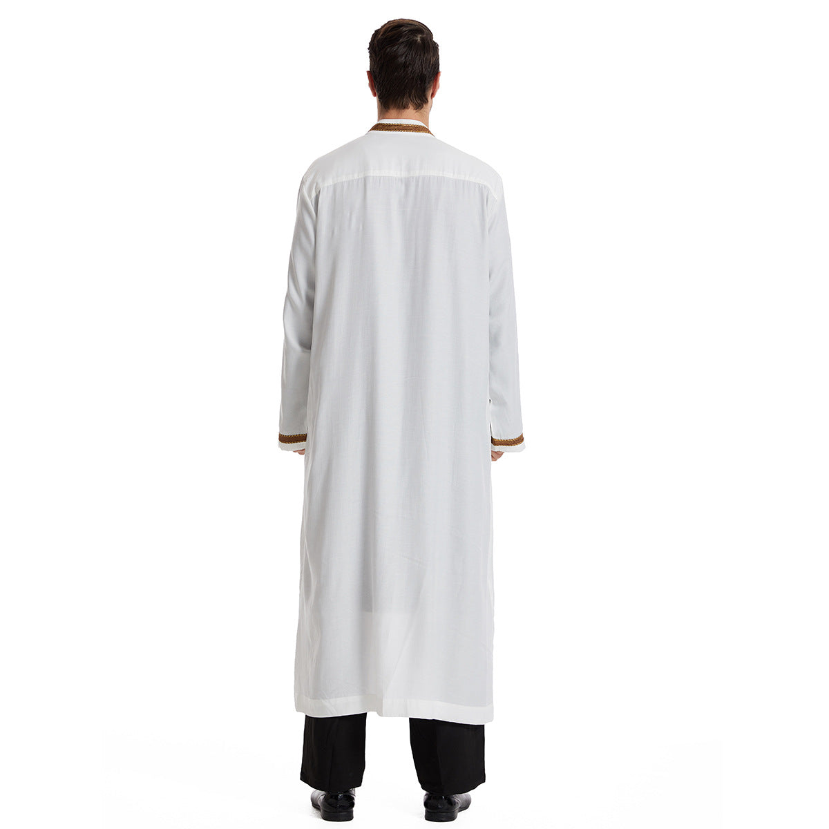 TH830#Abaya Muslim Clothing Long Sleeves Islamic High Quality Men's Robe