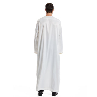 TH833#Abaya Muslim Clothing Long Sleeves Islamic High Quality Men's Robe