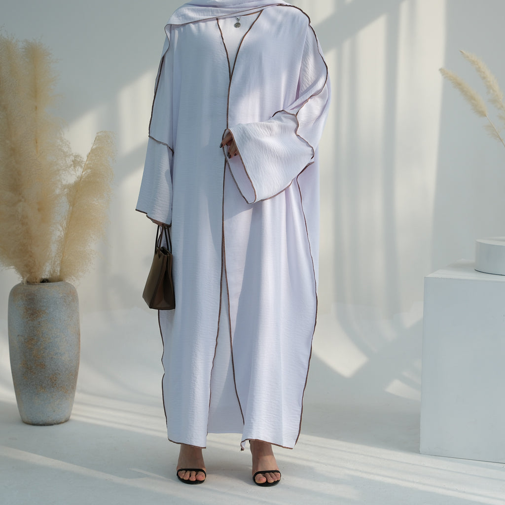 1693#2024 New Modest Wrinkle Polyester EID With Hijab Islamic Clothing Abaya