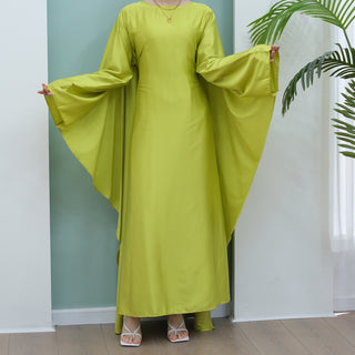 1803#2024 Fashion Style Abaya Design Satin Fabric Modest Dresses Kaftan Abaya Muslim Dress