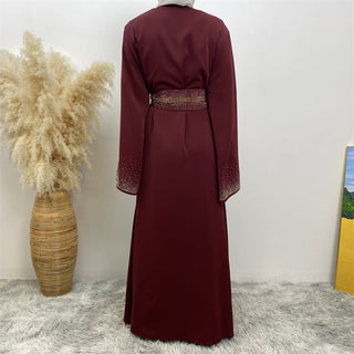 2010# Stunning 2024 ramadan little diamond abaya with matching diamonds belt