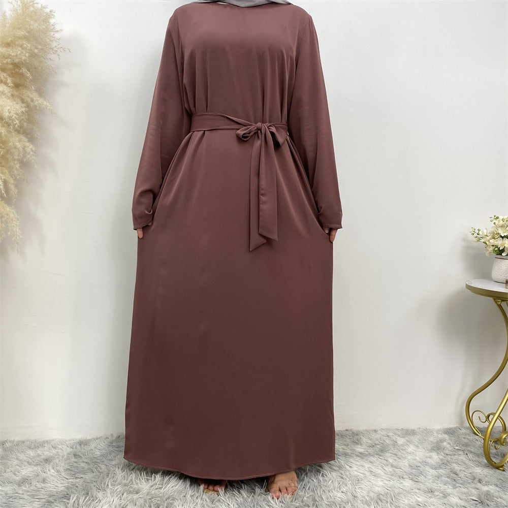 597# Muslim women nida closed abayas with side pockets