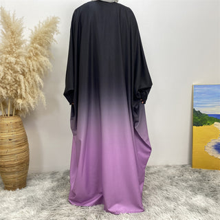 8027# Latest Chic Polyester Batwing Sleeves Women Cardigan Open Abaya