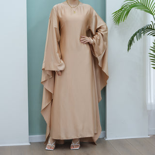 1803#2024 Fashion Style Abaya Design Satin Fabric Modest Dresses Kaftan Abaya Muslim Dress