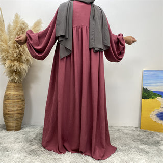 1969# Latest Elastic Cuff Big Lantern Sleeves With Side Pockets Women Abaya