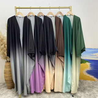 8027# Latest Chic Polyester Batwing Sleeves Women Cardigan Open Abaya