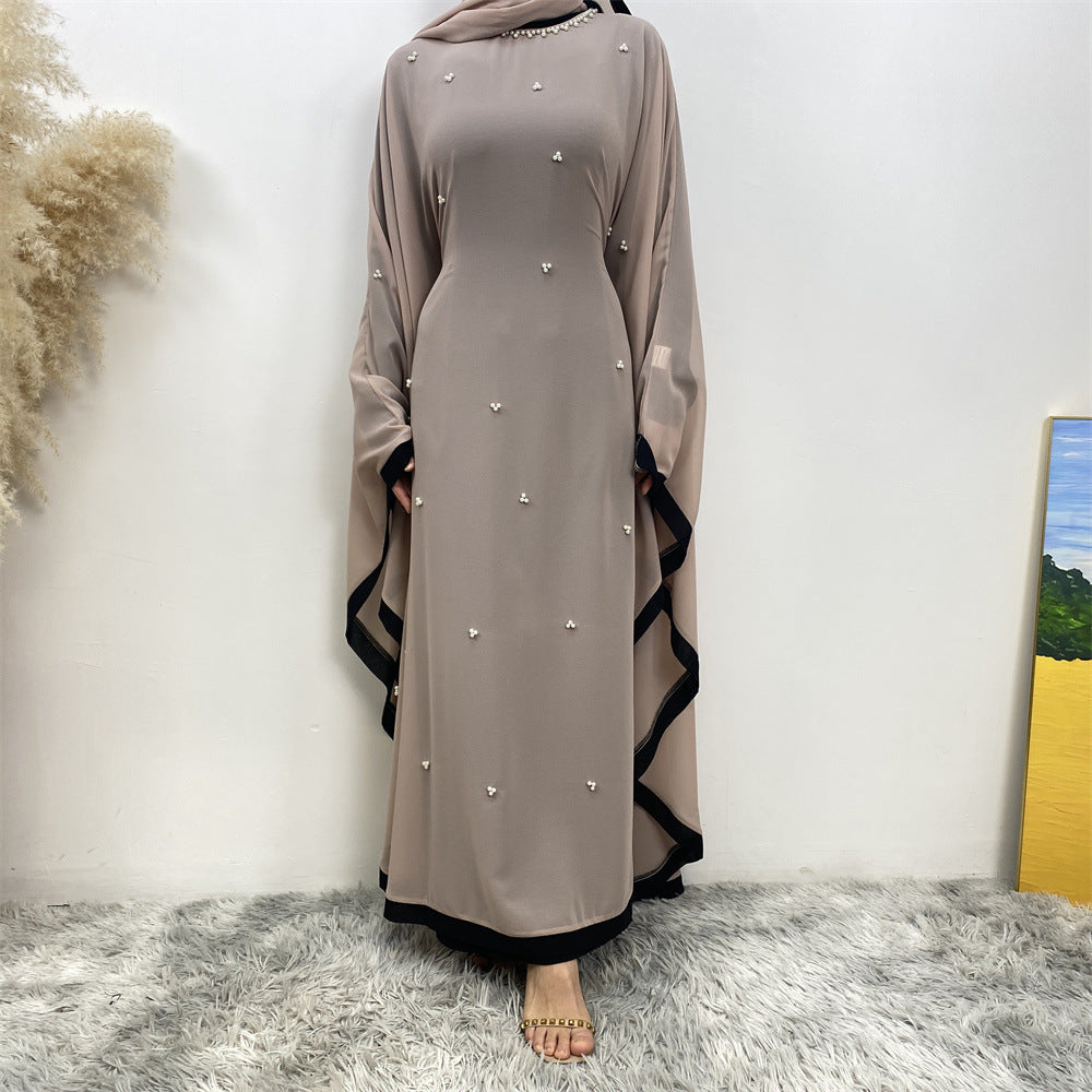 6763# 2024 chiffon adjustable waist abaya ramadan eid mubarak dubai kaftan abayas