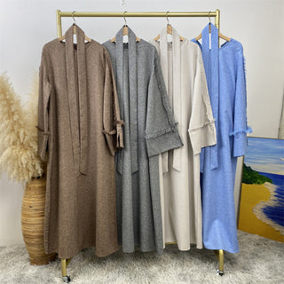 6804#Latest Dress for Women Linen Material Dubai Middle East Fashion Long Sleeve Dress Latest Dress for Women Linen Material Dubai Middle East Fashion Long Sleeve Dress
