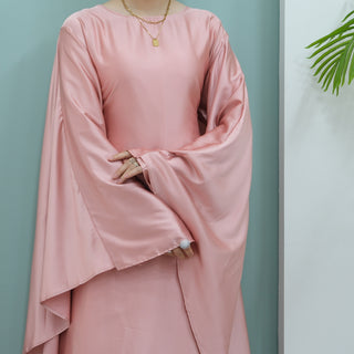 1803#2024 Fashion Style Abaya Design Satin Fabric Modest Dresses Kaftan Abaya Muslim Dress