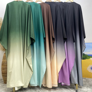 8027# Latest Chic Polyester Batwing Sleeves Women Cardigan Open Abaya