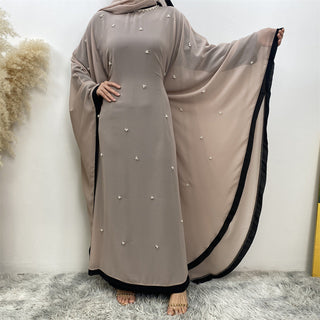 6763# 2024 chiffon adjustable waist abaya ramadan eid mubarak dubai kaftan abayas 的副本