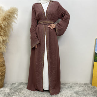 2010# Stunning 2024 ramadan little diamond abaya with matching diamonds belt