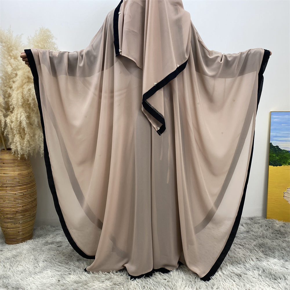 6763# 2024 chiffon adjustable waist abaya ramadan eid mubarak dubai kaftan abayas