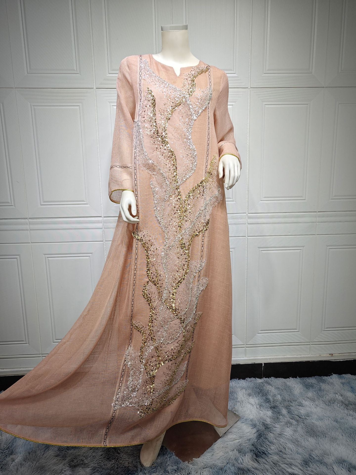AB295# New flower dress Muslim abaya morocco women's clothing